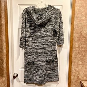 💚Trendy Black and Gray Sweater Dress